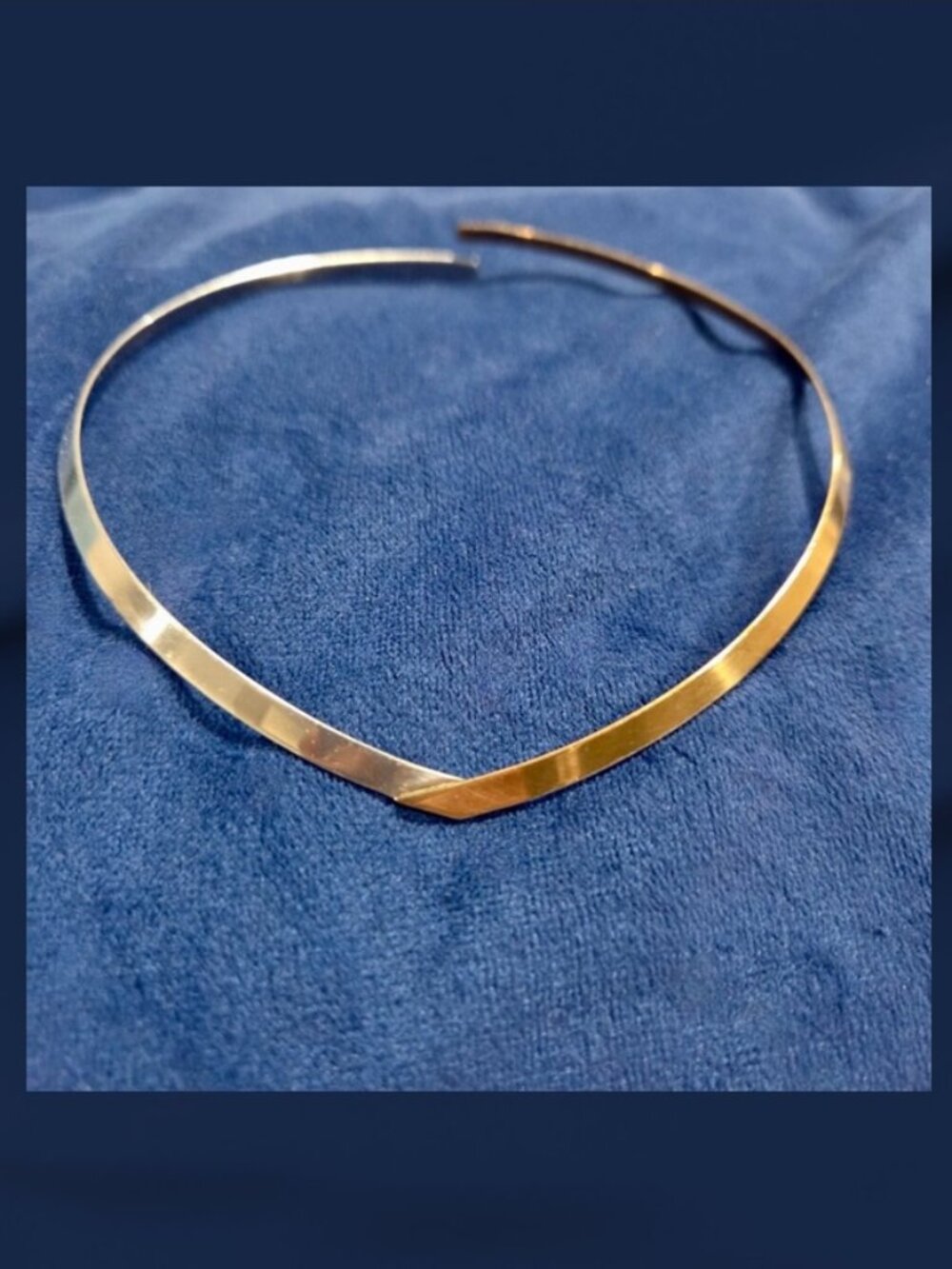 Vintage Ed Levin Sterling Silver and Bronze Modernist Choker Necklace